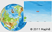 Physical Location Map of the area around 78° 42' 20" N, 119° 4' 29" E