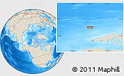 Shaded Relief Location Map of the area around 78° 42' 20" N, 123° 10' 30" W
