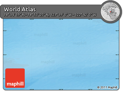 Shaded Relief Map of the Area around 78° 42' 20" N, 123° 10' 30" W