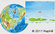Physical Location Map of the area around 78° 42' 20" N, 142° 1' 30" E
