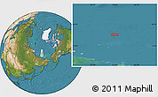 Satellite Location Map of the area around 78° 42' 20" N, 159° 1' 30" E