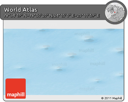 Physical 3D Map of the Area around 78° 42' 20" N, 24° 43' 30" E