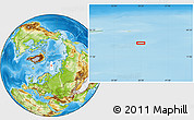 Physical Location Map of the area around 78° 42' 20" N, 38° 19' 30" E