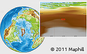 Physical Location Map of the area around 78° 42' 20" N, 41° 34' 30" W