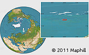 Satellite Location Map of the area around 78° 42' 20" N, 49° 22' 30" E