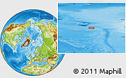 Physical Location Map of the area around 78° 42' 20" N, 4° 19' 30" E