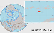 Gray Location Map of the area around 78° 42' 20" N, 53° 37' 30" E