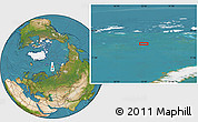 Satellite Location Map of the area around 78° 42' 20" N, 53° 37' 30" E