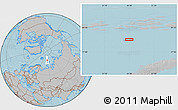 Gray Location Map of the area around 78° 42' 20" N, 54° 28' 30" E, hill shading