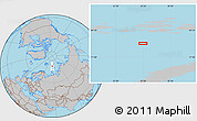 Gray Location Map of the area around 78° 42' 20" N, 55° 19' 30" E