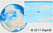 Shaded Relief Location Map of the area around 78° 42' 20" N, 55° 19' 30" E