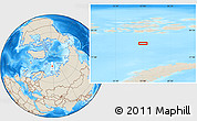 Shaded Relief Location Map of the area around 78° 42' 20" N, 57° 1' 29" E