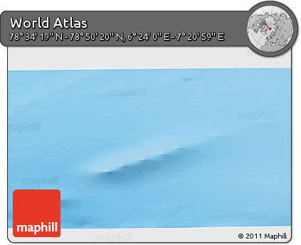 Physical 3D Map of the Area around 78° 42' 20" N, 6° 52' 30" E