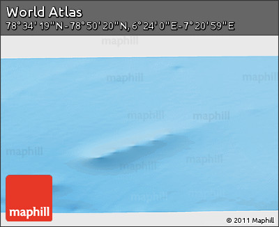 Physical 3D Map of the Area around 78° 42' 20" N, 6° 52' 30" E