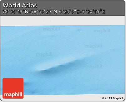 Physical 3D Map of the Area around 78° 42' 20" N, 6° 52' 30" E