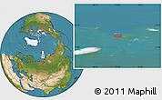 Satellite Location Map of the area around 78° 42' 20" N, 71° 28' 29" E