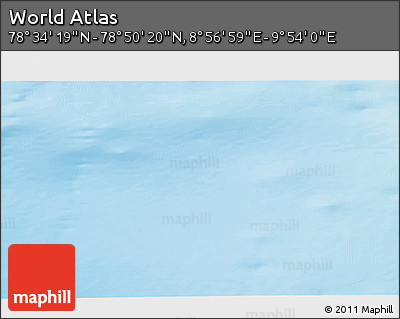 Physical 3D Map of the Area around 78° 42' 20" N, 9° 25' 30" E