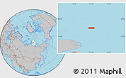 Gray Location Map of the area around 78° 56' 37" N, 115° 40' 30" E