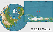 Satellite Location Map of the area around 78° 56' 37" N, 140° 19' 29" E