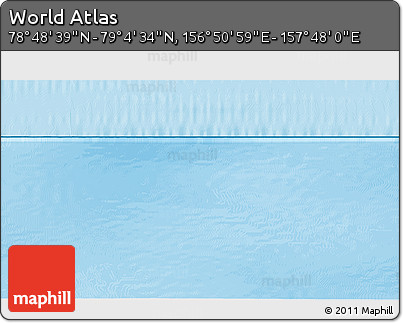 Shaded Relief 3D Map of the Area around 78° 56' 37" N, 157° 19' 29" E