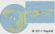 Savanna Style Location Map of the area around 78° 56' 37" N, 18° 46' 29" E, hill shading