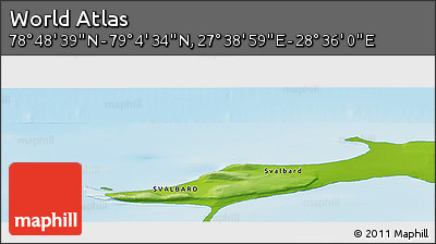 Physical Panoramic Map of the Area around 78° 56' 37" N, 28° 7' 30" E