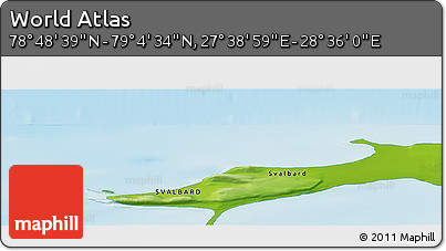 Physical Panoramic Map of the Area around 78° 56' 37" N, 28° 7' 30" E