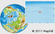 Physical Location Map of the area around 78° 56' 37" N, 39° 10' 29" E