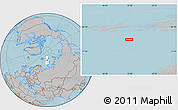 Gray Location Map of the area around 78° 56' 37" N, 51° 55' 29" E, hill shading