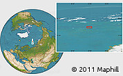 Satellite Location Map of the area around 78° 56' 37" N, 51° 55' 29" E
