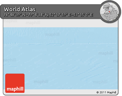 Physical 3D Map of the Area around 78° 56' 37" N, 52° 46' 29" E