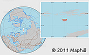 Gray Location Map of the area around 78° 56' 37" N, 55° 19' 30" E