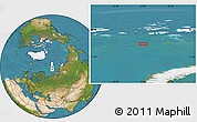 Satellite Location Map of the area around 78° 56' 37" N, 55° 19' 30" E