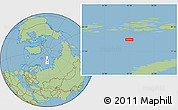 Savanna Style Location Map of the area around 78° 56' 37" N, 55° 19' 30" E