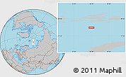 Gray Location Map of the area around 78° 56' 37" N, 56° 10' 29" E