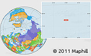 Political Location Map of the area around 78° 56' 37" N, 57° 1' 29" E