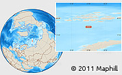 Shaded Relief Location Map of the area around 78° 56' 37" N, 57° 1' 29" E