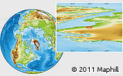Physical Location Map of the area around 78° 56' 37" N, 66° 13' 29" W