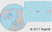 Gray Location Map of the area around 78° 56' 37" N, 6° 52' 30" E