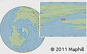 Savanna Style Location Map of the area around 78° 56' 37" N, 72° 10' 30" W, hill shading