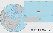 Gray Location Map of the area around 79° 10' 48" N, 112° 16' 30" E