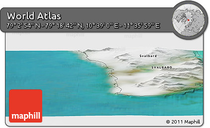 Satellite Panoramic Map of the Area around 79° 10' 48" N, 11° 7' 30" E