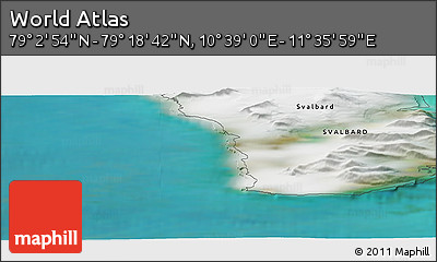 Satellite Panoramic Map of the Area around 79° 10' 48" N, 11° 7' 30" E