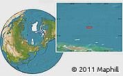 Satellite Location Map of the area around 79° 10' 48" N, 151° 22' 30" E
