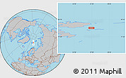 Gray Location Map of the area around 79° 10' 48" N, 27° 16' 29" E