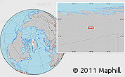Gray Location Map of the area around 79° 10' 48" N, 49° 13' 30" W