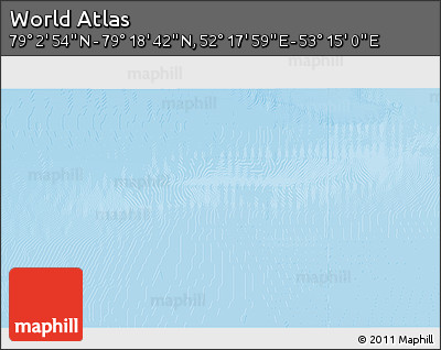 Physical 3D Map of the Area around 79° 10' 48" N, 52° 46' 29" E