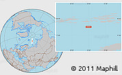 Gray Location Map of the area around 79° 10' 48" N, 53° 37' 30" E