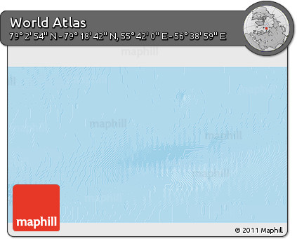 Physical 3D Map of the Area around 79° 10' 48" N, 56° 10' 29" E