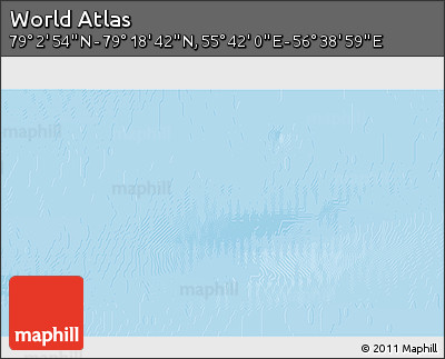 Physical 3D Map of the Area around 79° 10' 48" N, 56° 10' 29" E